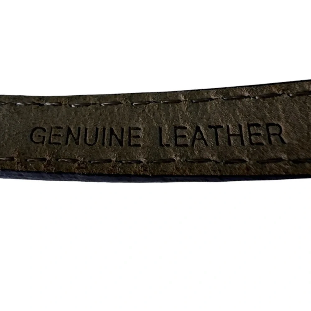 J Crew Y2K Genuine Leather Snakeskin Print Skinny Belt Small - Picture 4 of 6